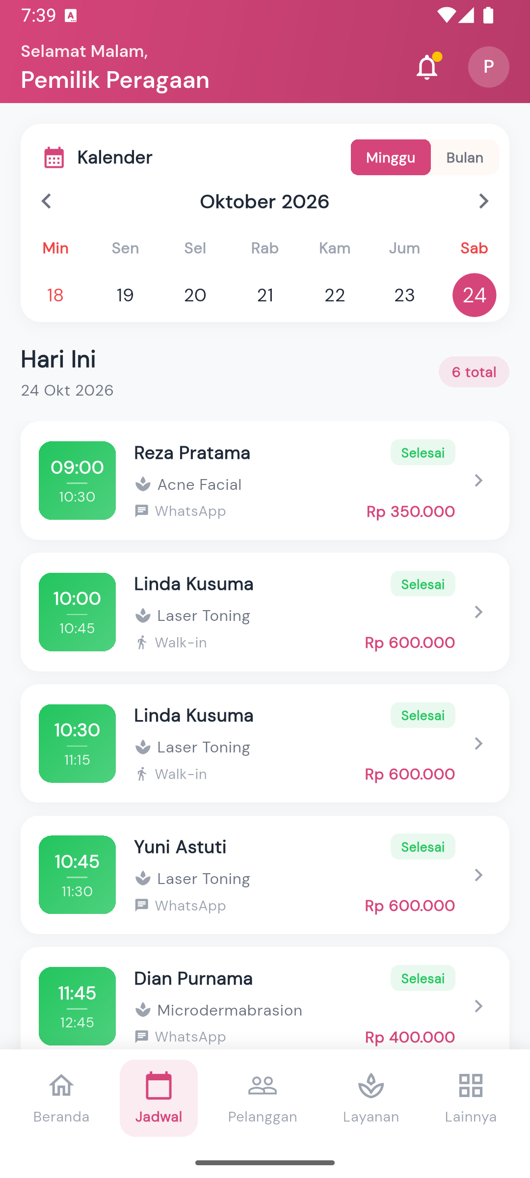YuGlowUp — jadwal